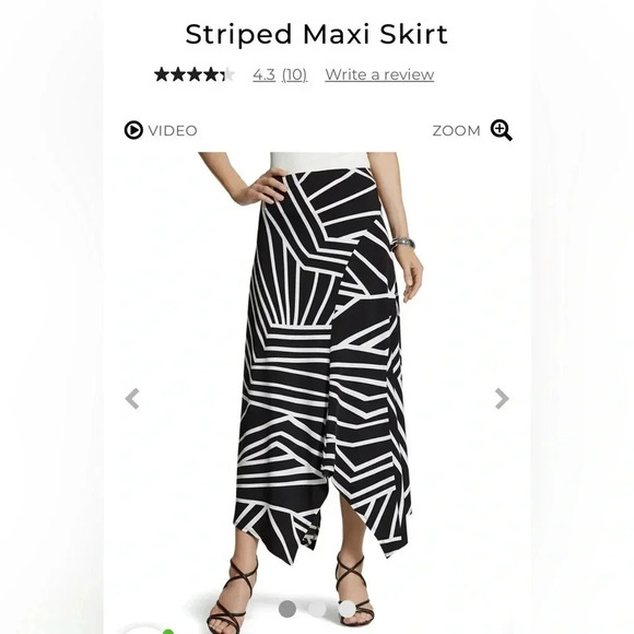 Chico’s striped Maxi SZ 2 - Picture 2 of 5
